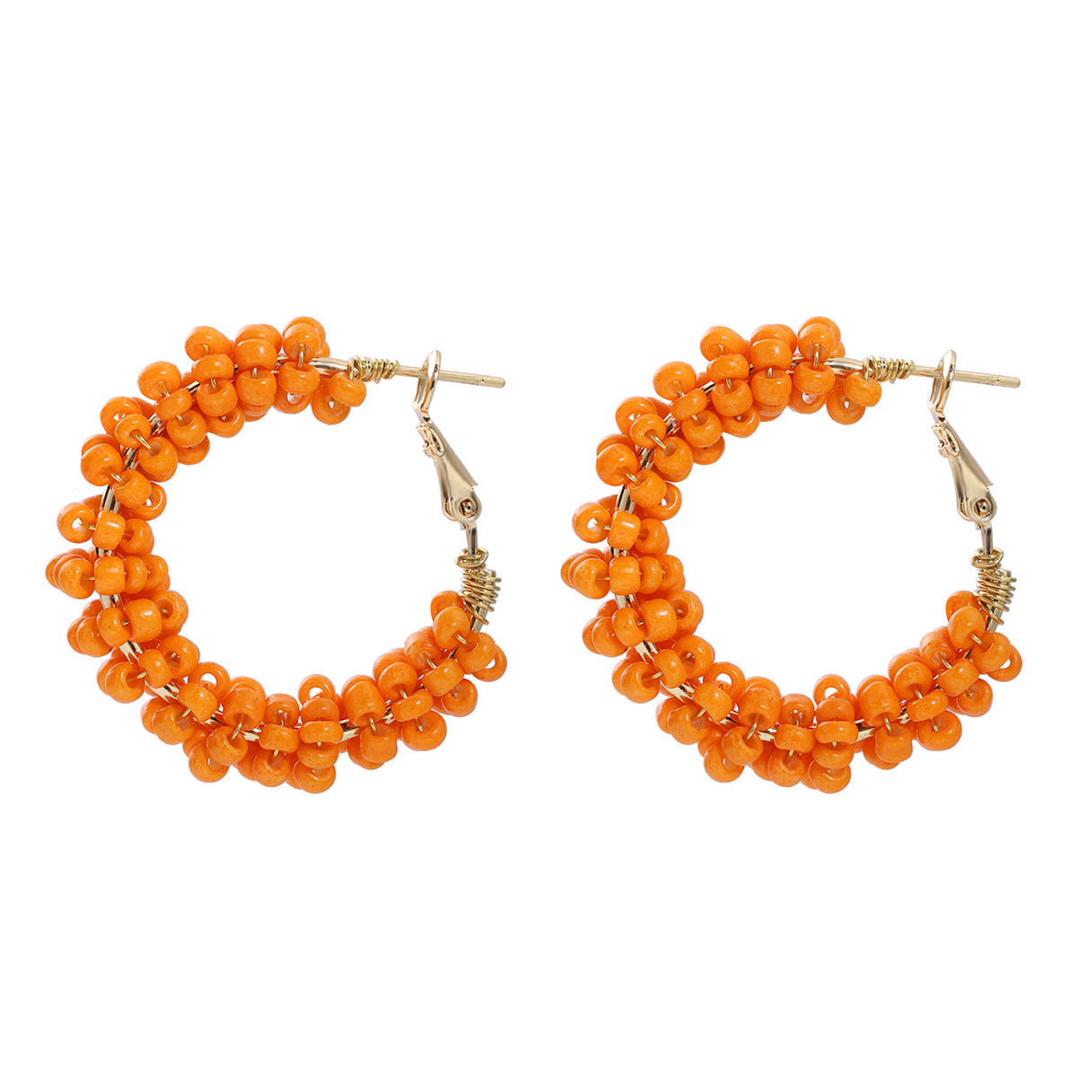 Wholesale Hand Made Rice Beads Plastic Earrings